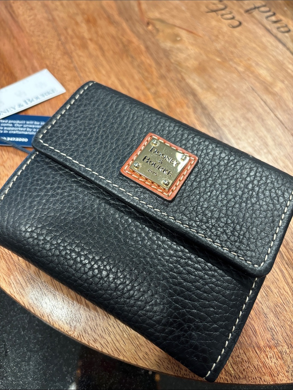 Dooney & Bourke Black Pebbled Leather Wallet - Picture 4 of 9